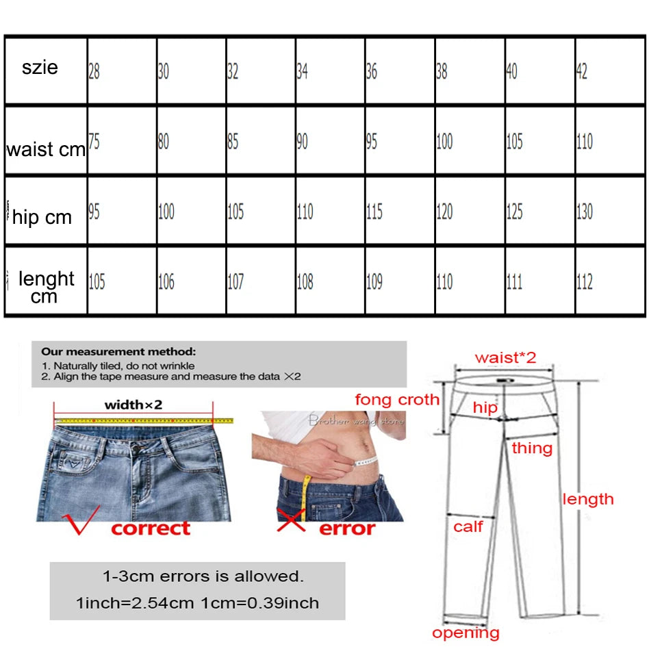 Hot Sale Casual Men Jeans Straight Cotton High Quality Denim Jeans