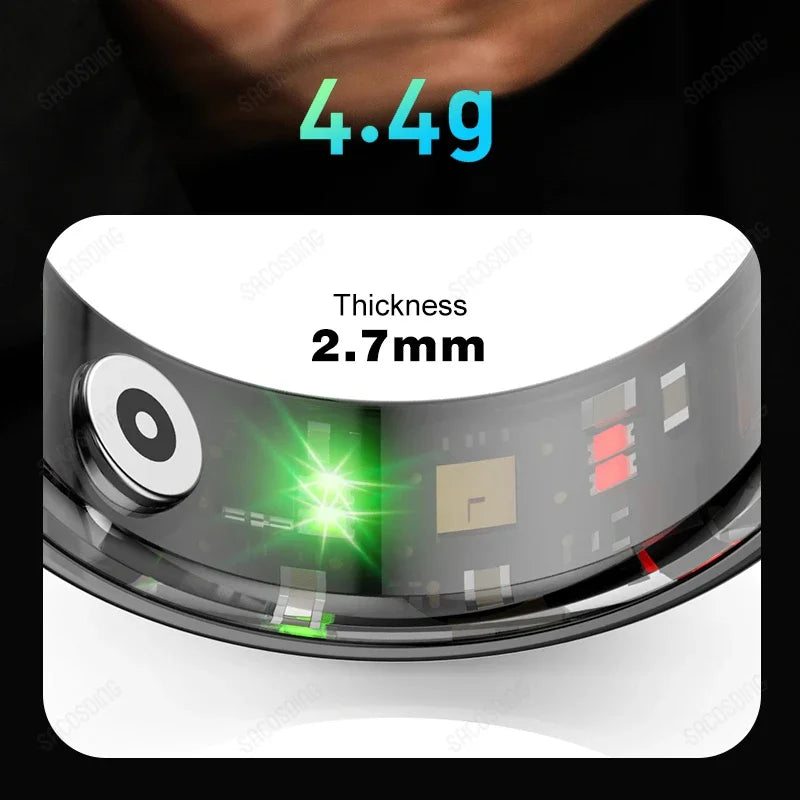 2024 Smart Ring Stainless Steel. Health Heart Rate Sleep Monitor Smart Ring