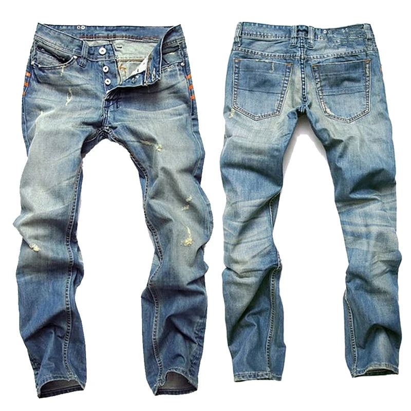 Hot Sale Casual Men Jeans Straight Cotton High Quality Denim Jeans