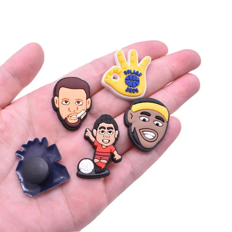 1pcs NBA Players Shoe Charms For Croc's