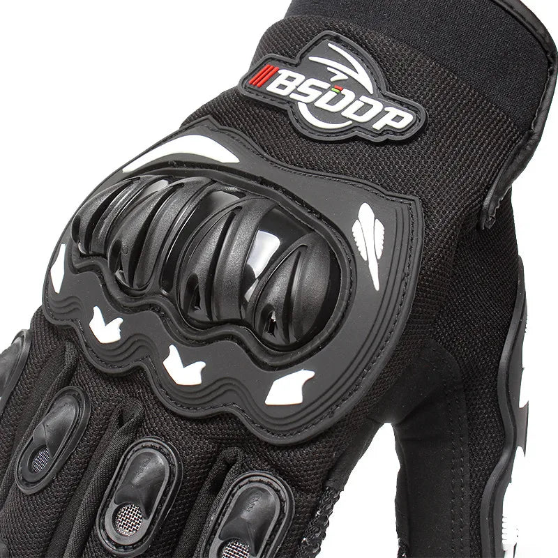 Summer Motorcycle Gloves Breathable Full Finger with Mobile Phone Touch