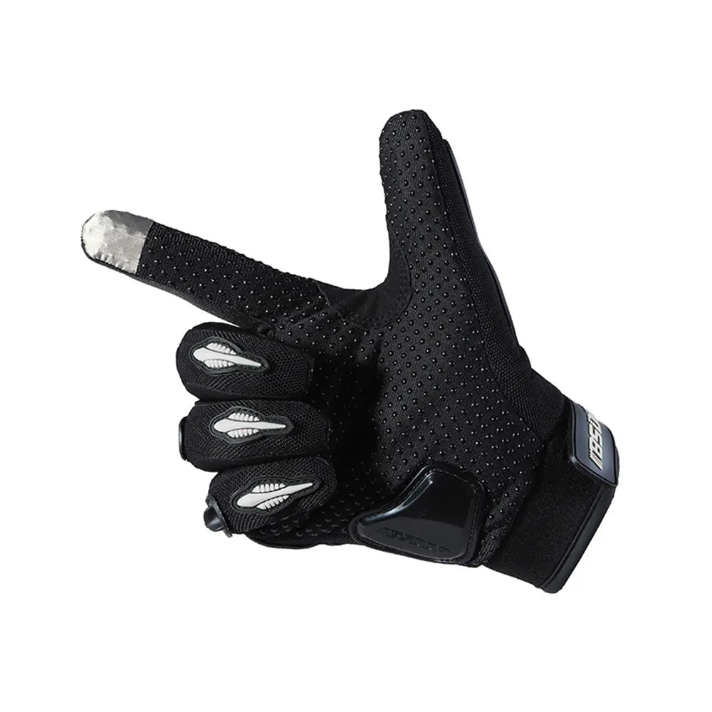 Summer Motorcycle Gloves Breathable Full Finger with Mobile Phone Touch