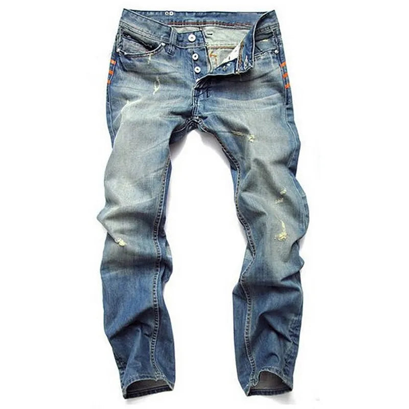 Hot Sale Casual Men Jeans Straight Cotton High Quality Denim Jeans